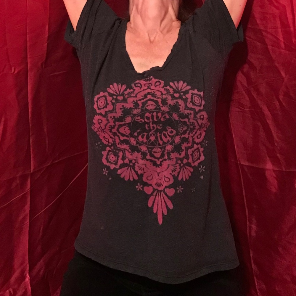 Save the ta-tas XL women's Vneck T-shirt